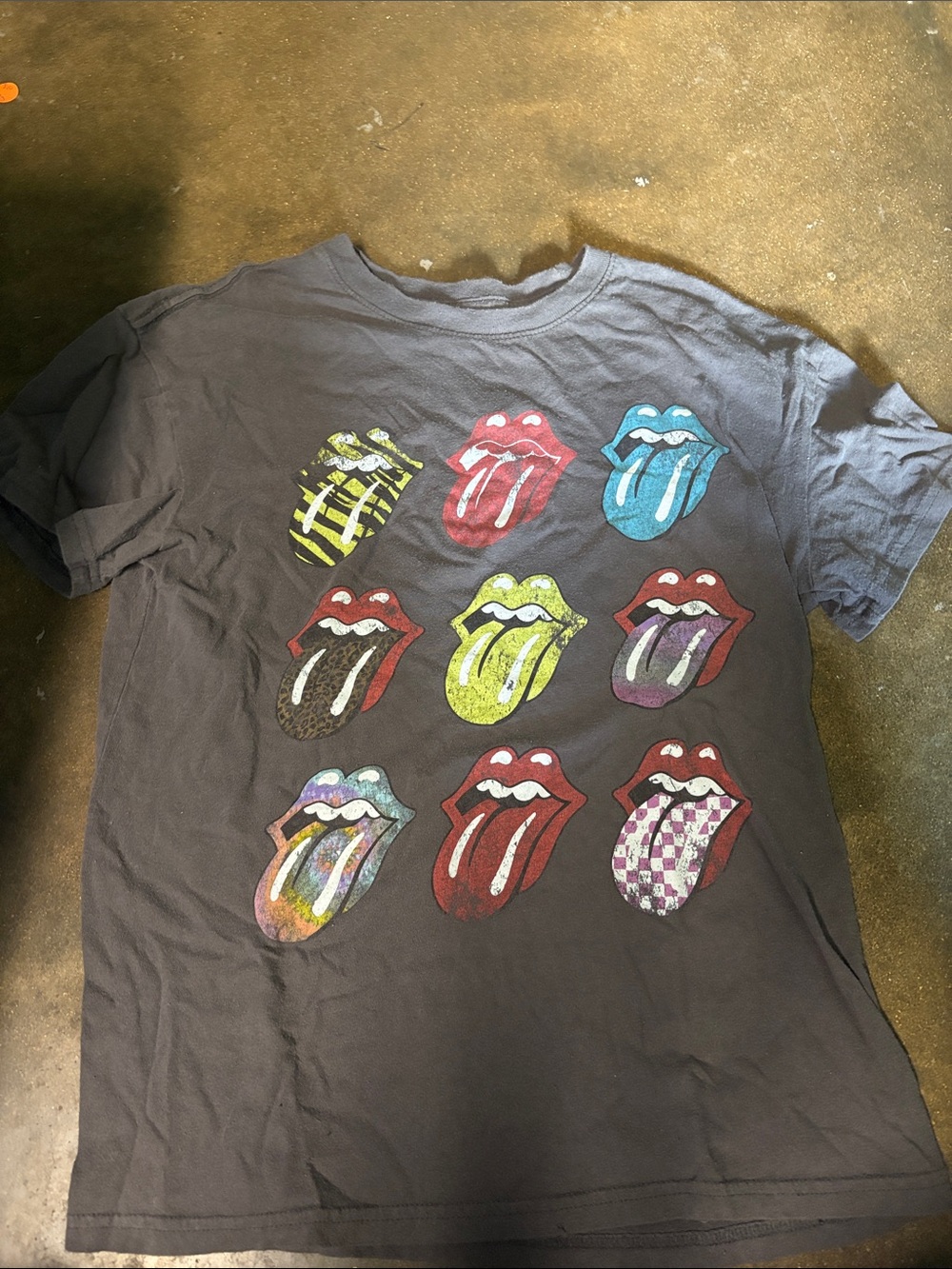 Multicolor Rolling Stones Tongue Graphic Tee